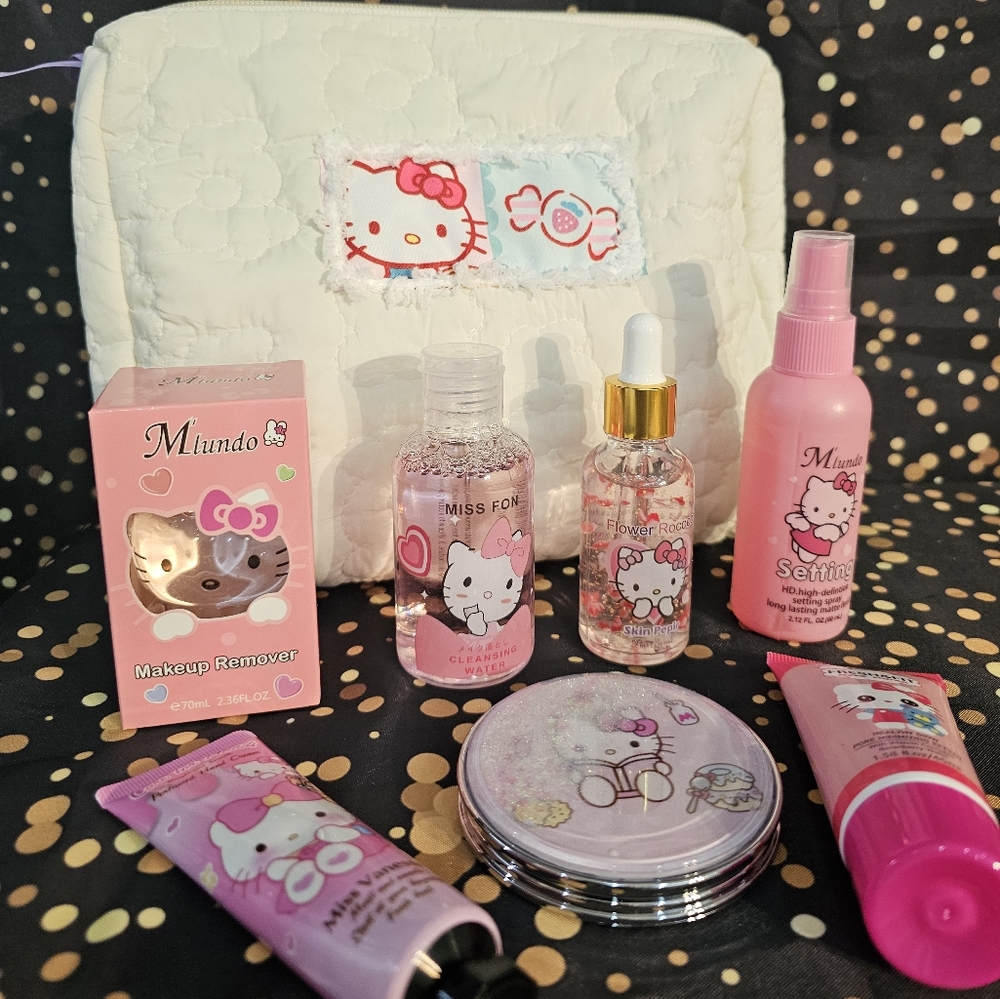 NEW Hello Kitty Cosmetic Bag Bundle